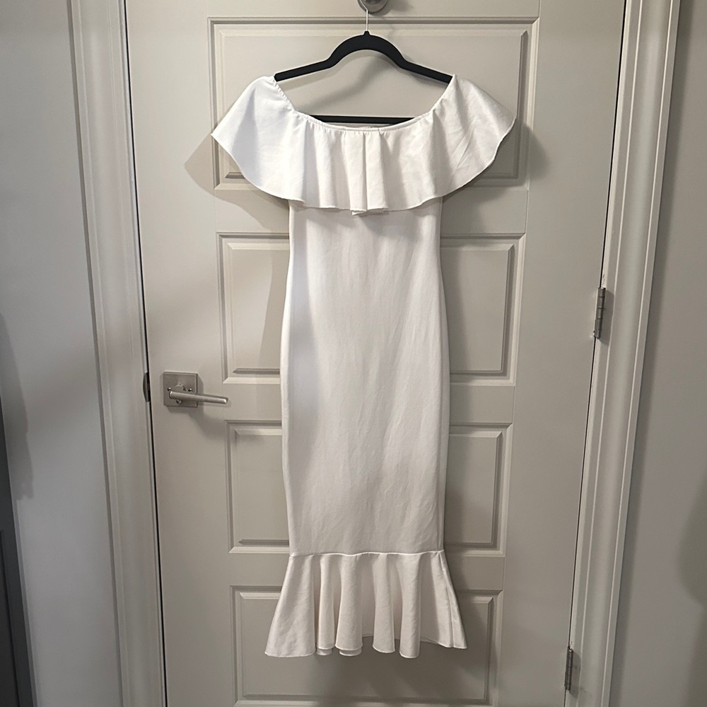 Elegant White Off-Shoulder Dress